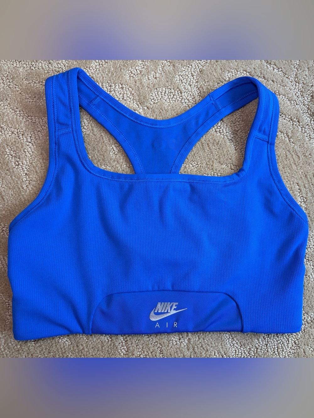 Nike Kids Royal Blue Racerback Sports Bra - Silver Logo
